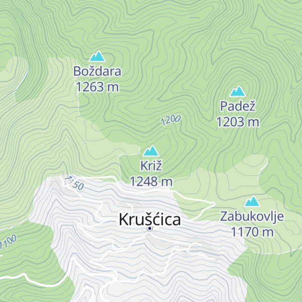 Map of Križ