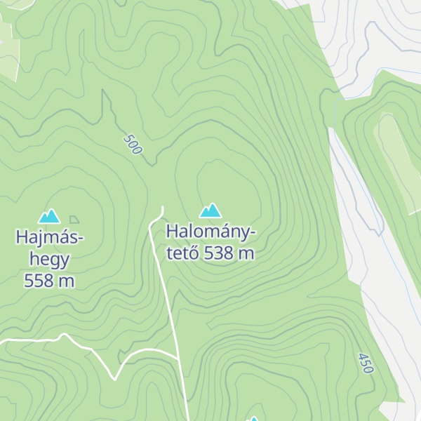 Map of Halomány-tető