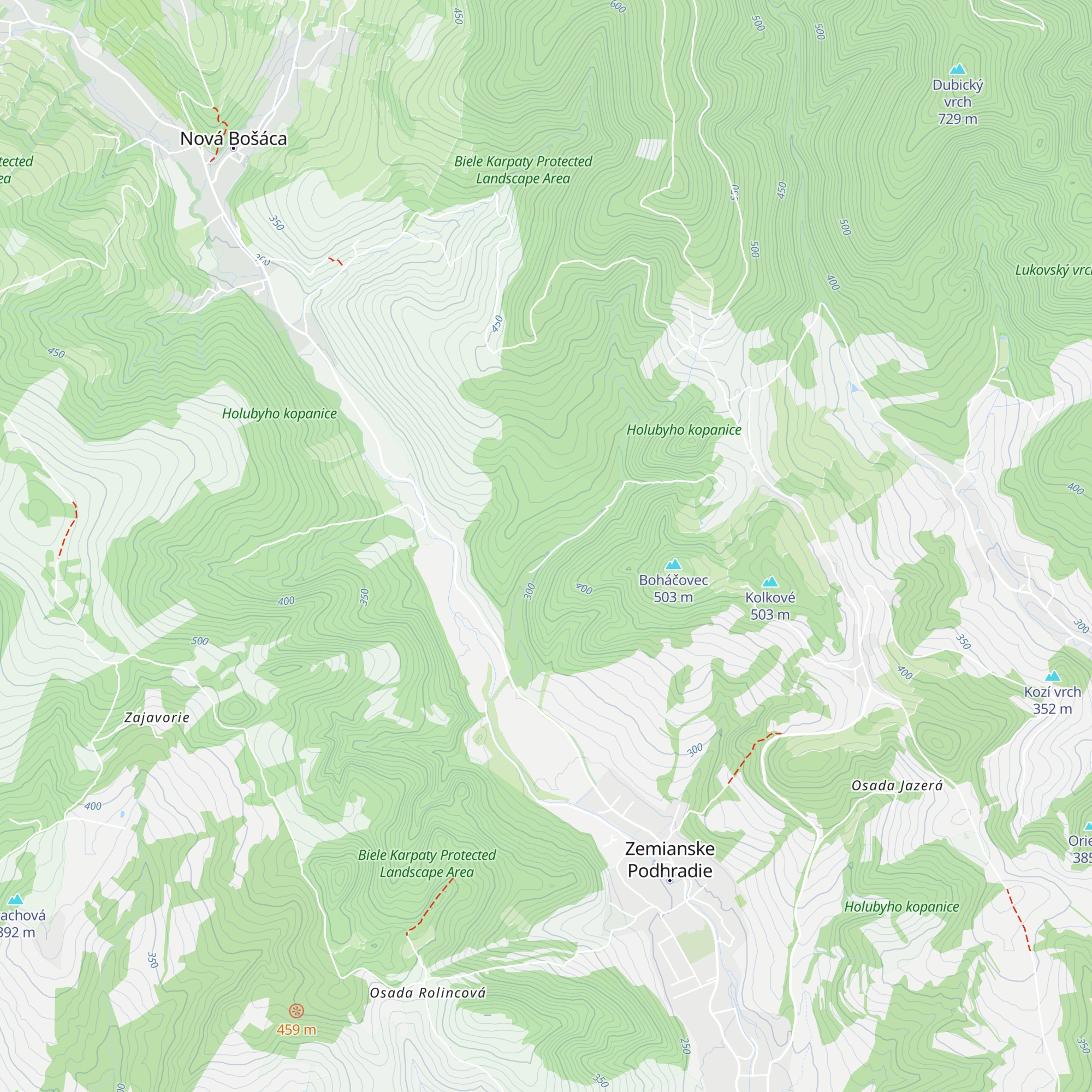 Chata Lovichovec map