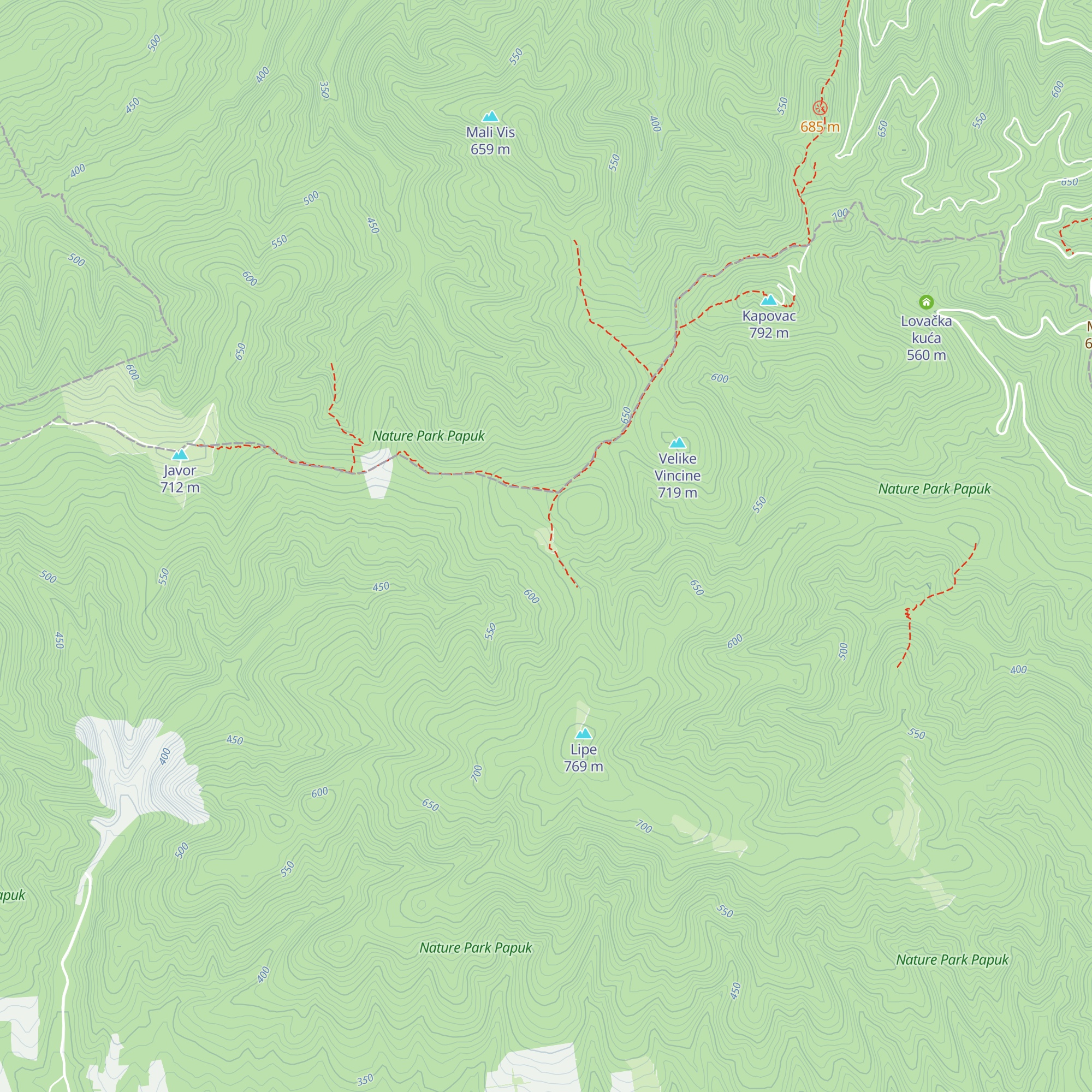 Lovačka kuća Dobra voda map