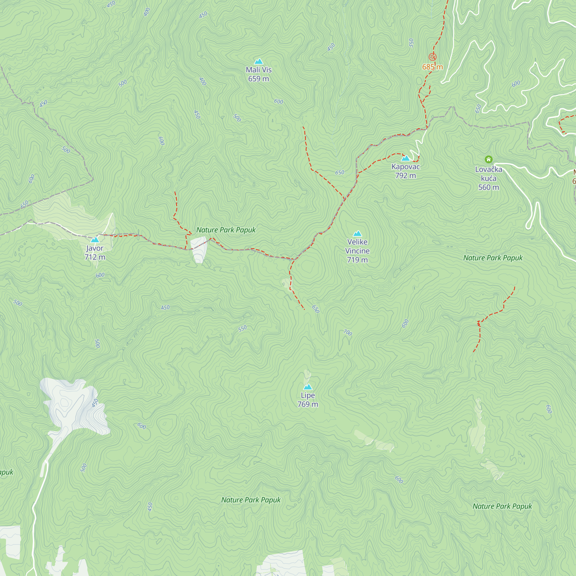 Lovačka kuća Dobra voda map