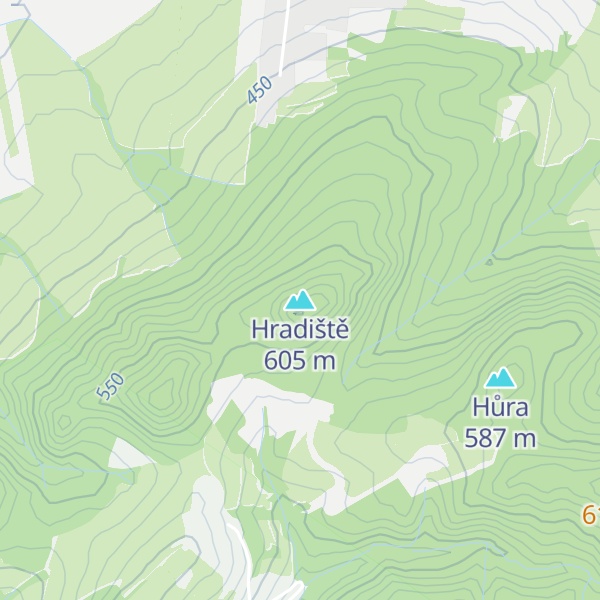 Map of Hradiště