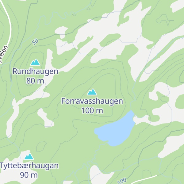 Map of Forravasshaugen