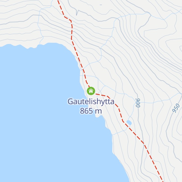 Map of Gautelishytta