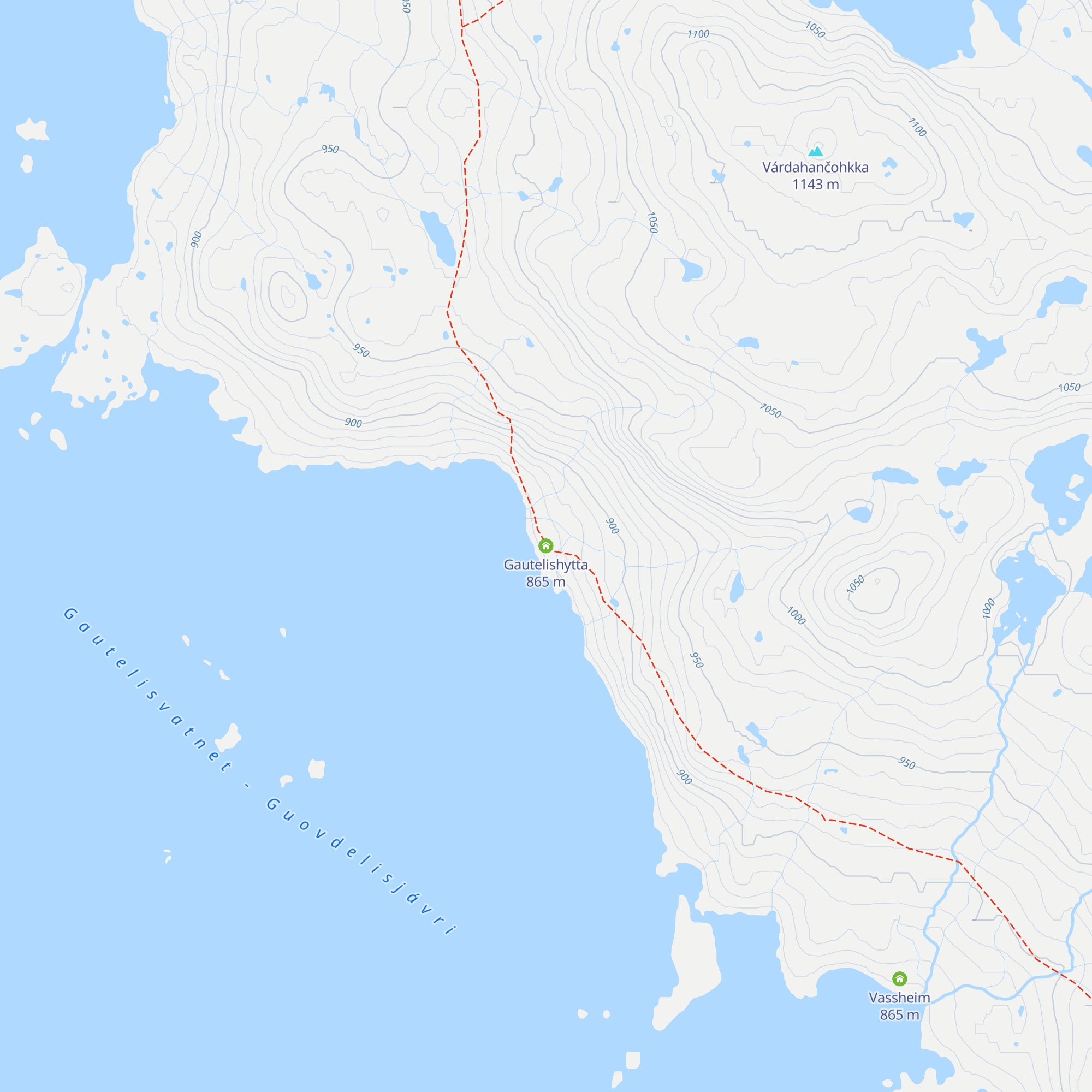 Gautelishytta map