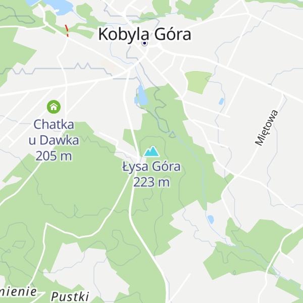 Map of Łysa Góra