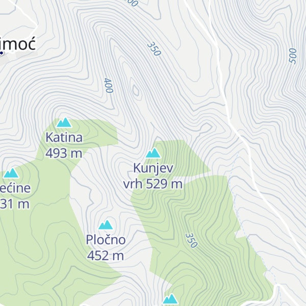 Map of Kunjev vrh