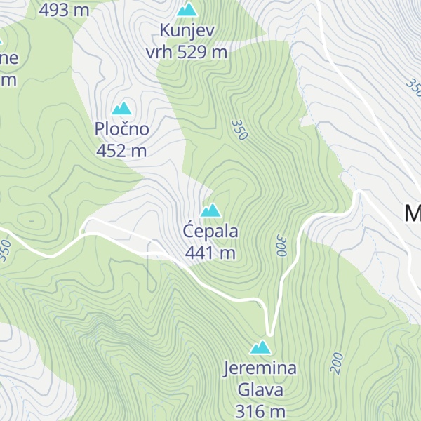 Map of Ćepala