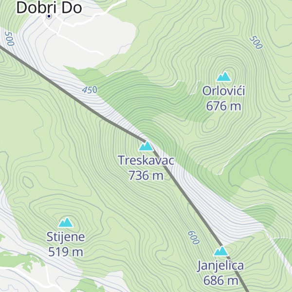 Map of Treskavac