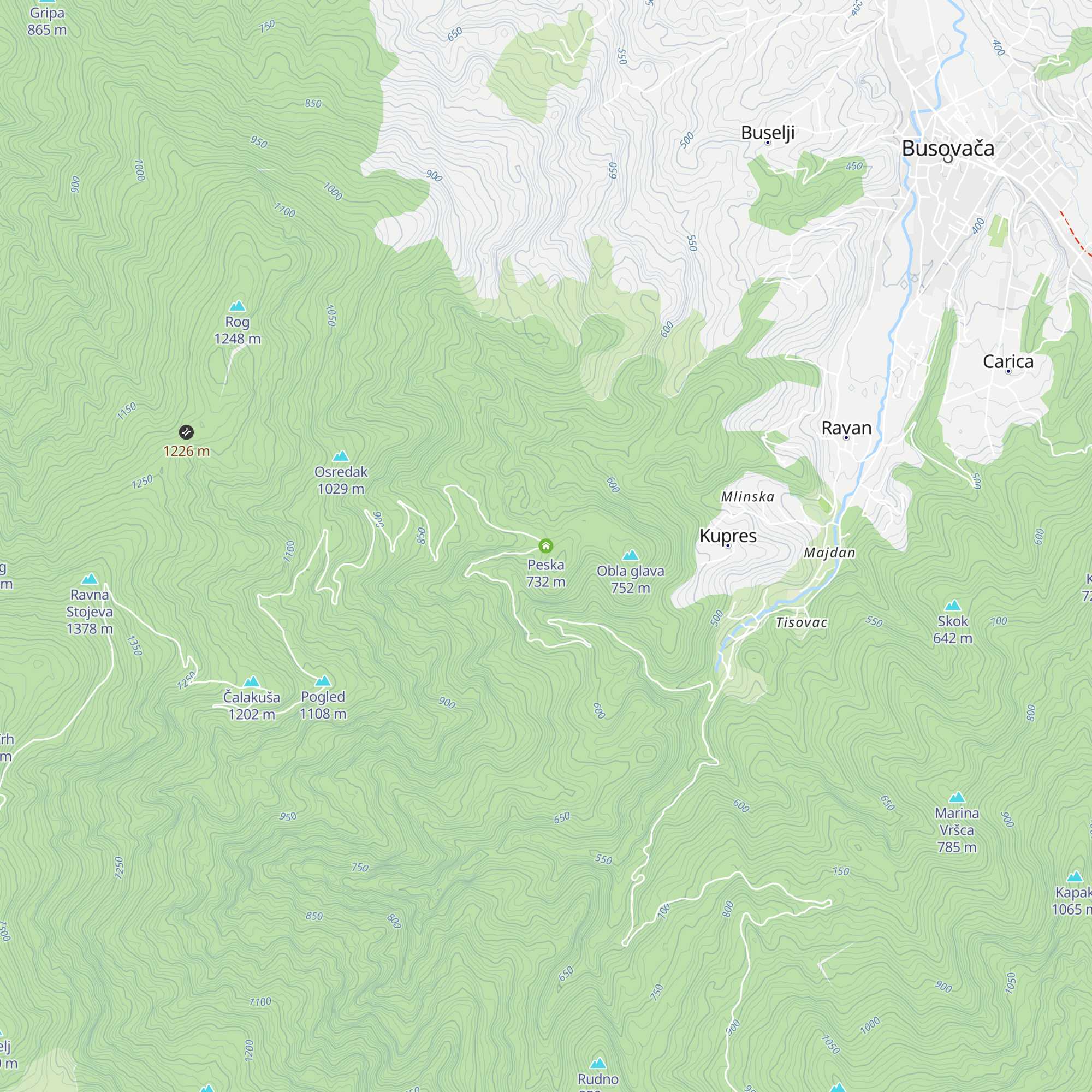 Peska map