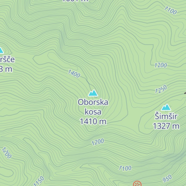 Map of Oborska kosa
