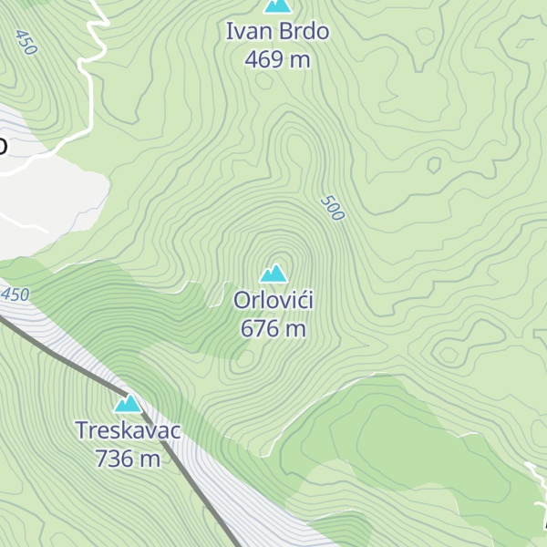 Map of Orlovići