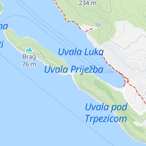 Map of Priježba Beach Bar