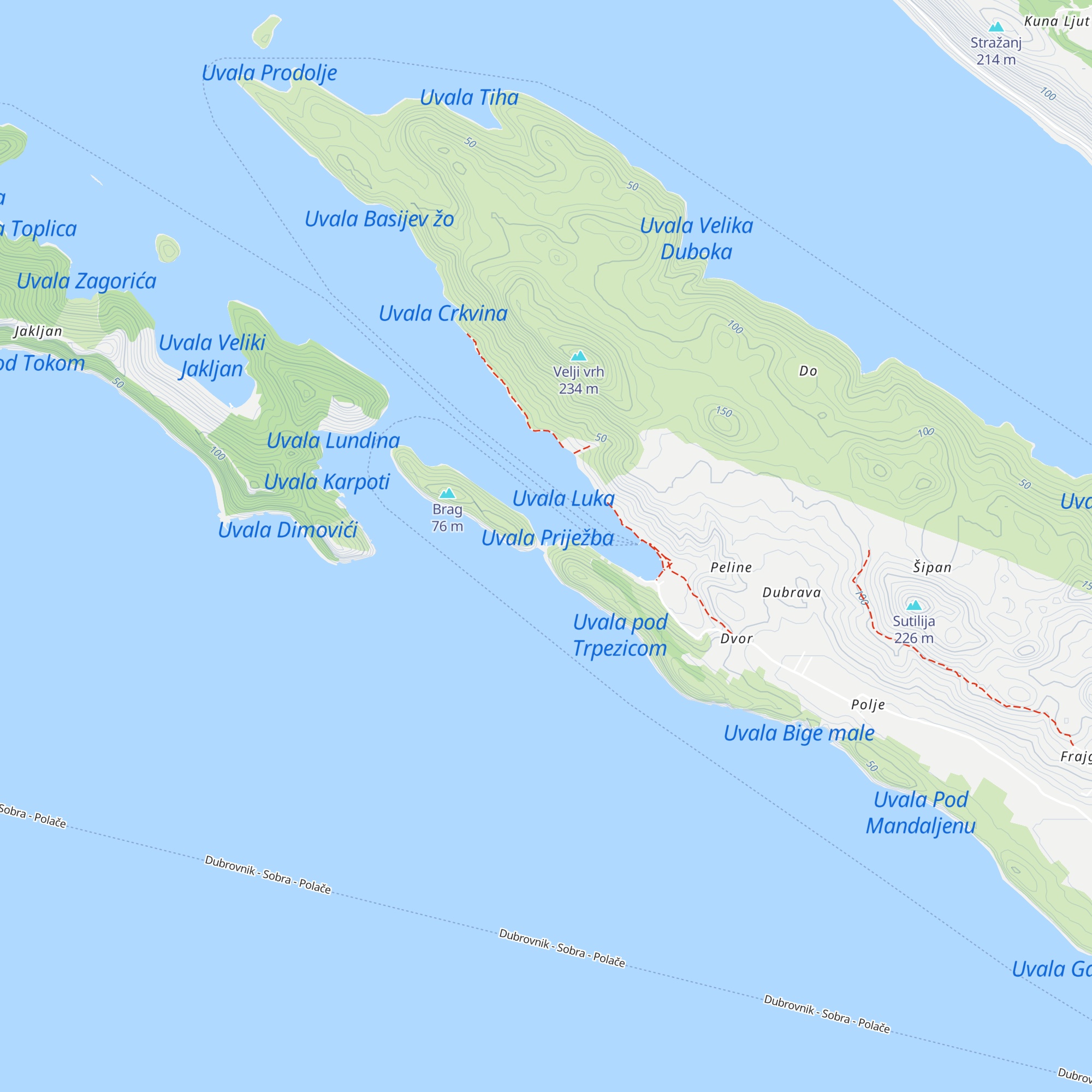 Priježba Beach Bar map
