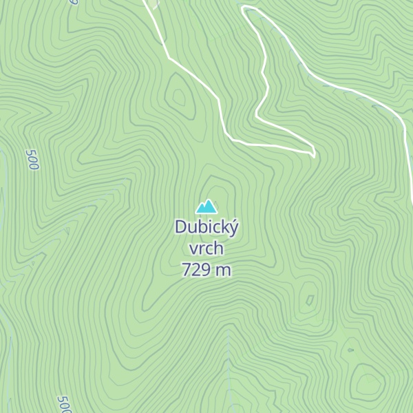 Map of Dubický vrch