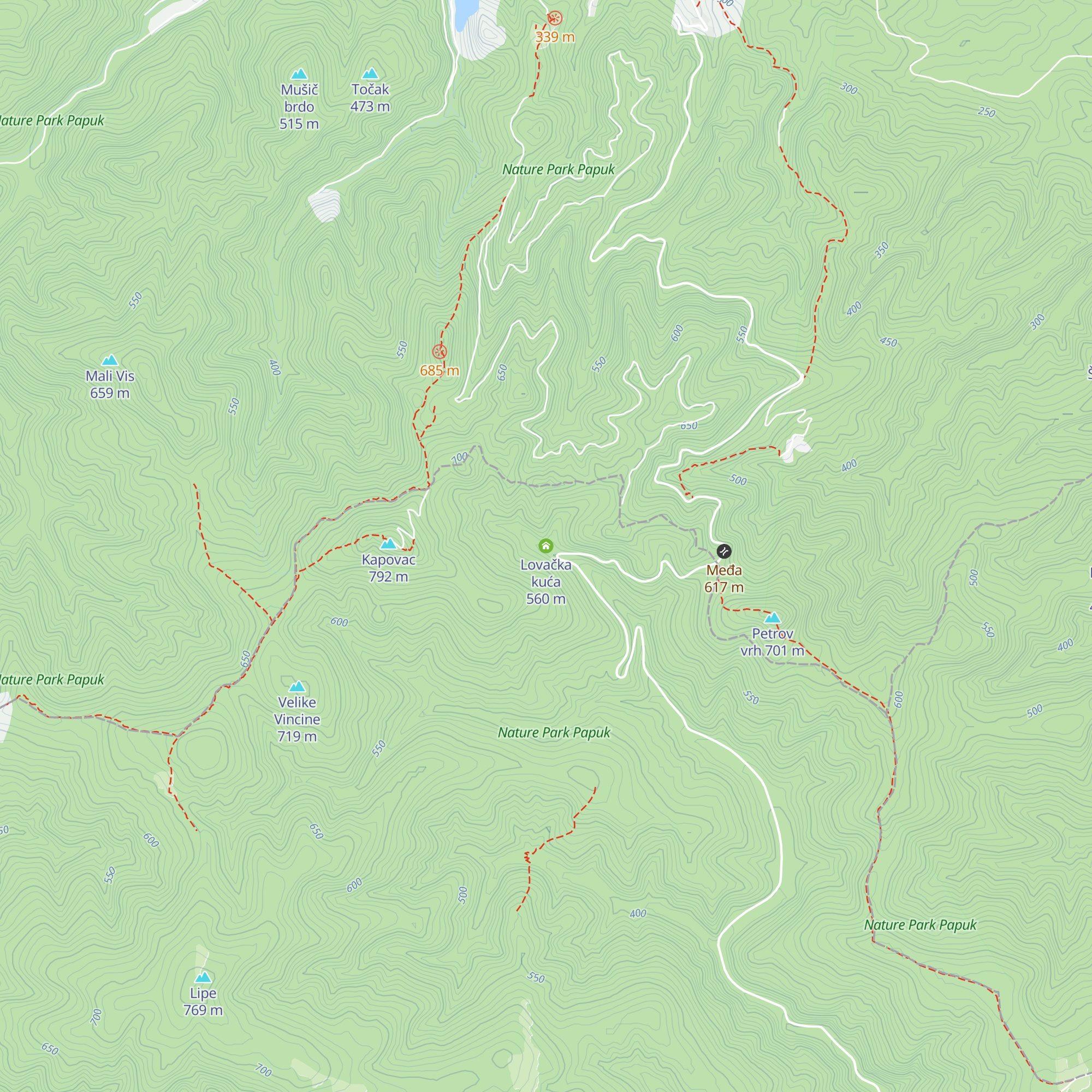 Lovačka kuća map