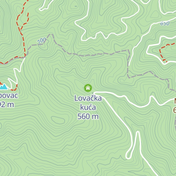 Map of Lovačka kuća