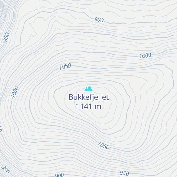 Map of Bukkefjellet