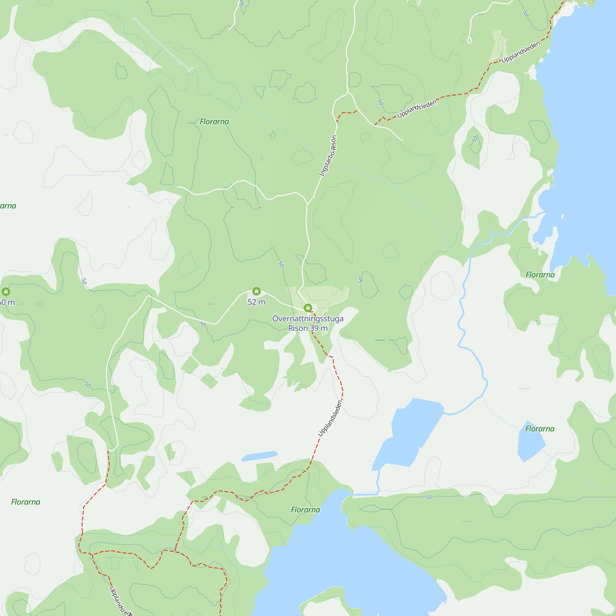 Övernattningsstuga Risön map