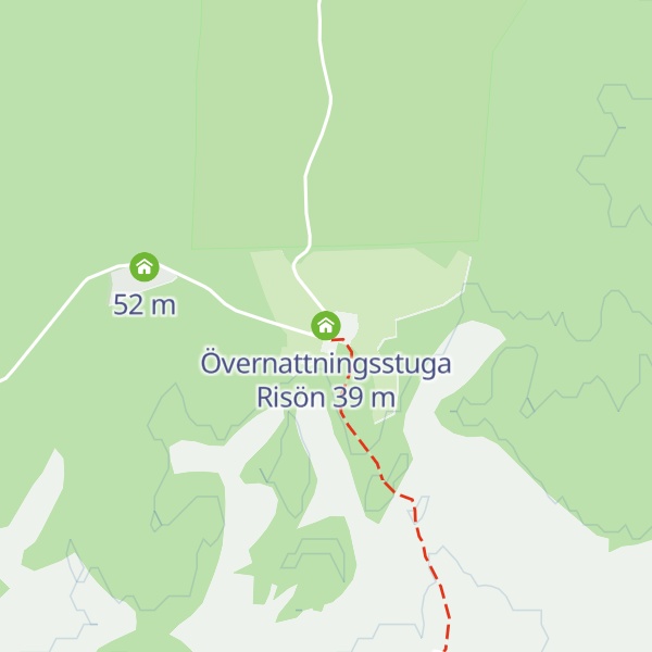 Map of Övernattningsstuga Risön