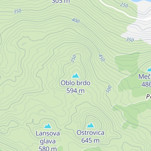 Map of Oblo brdo