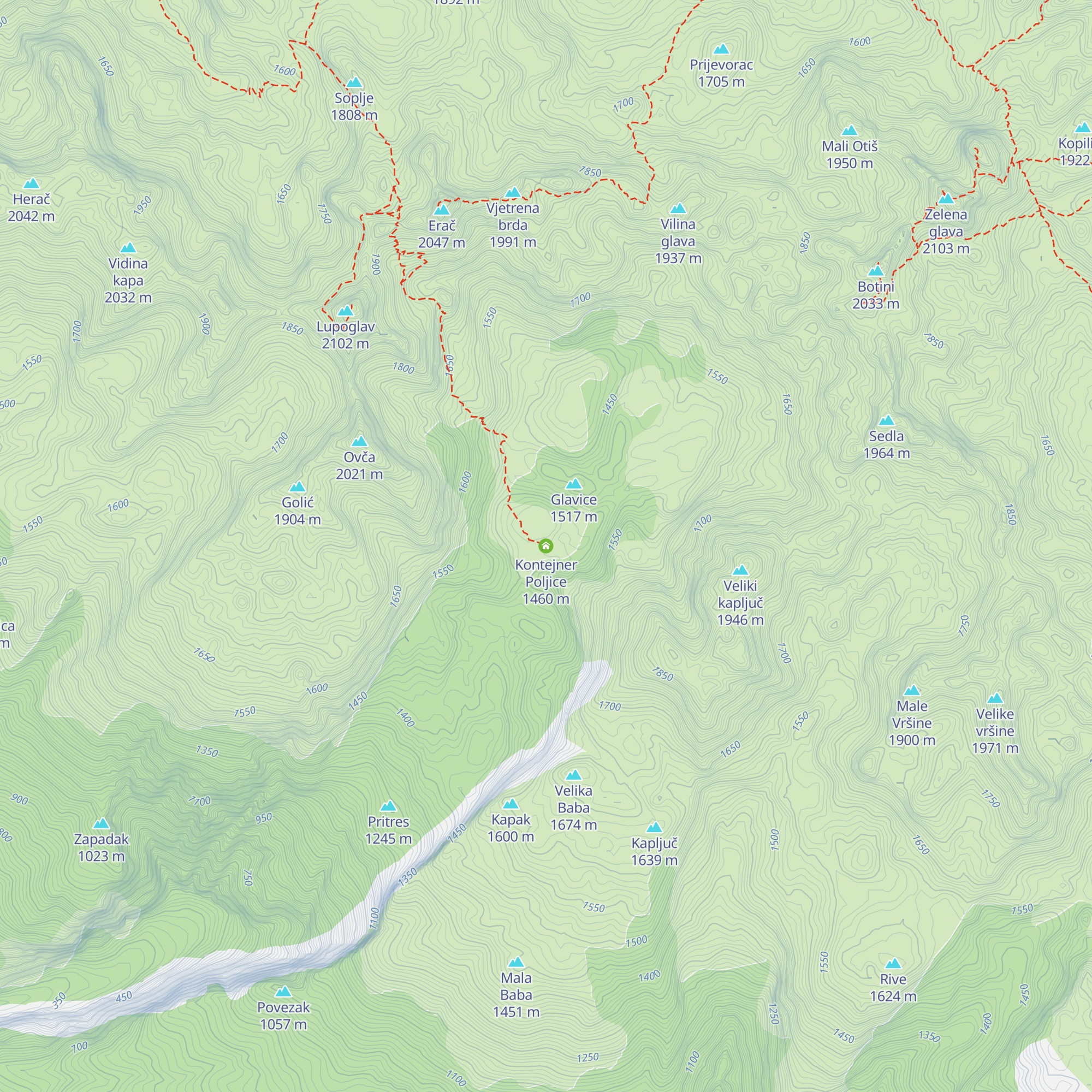 Kontejner Poljice map