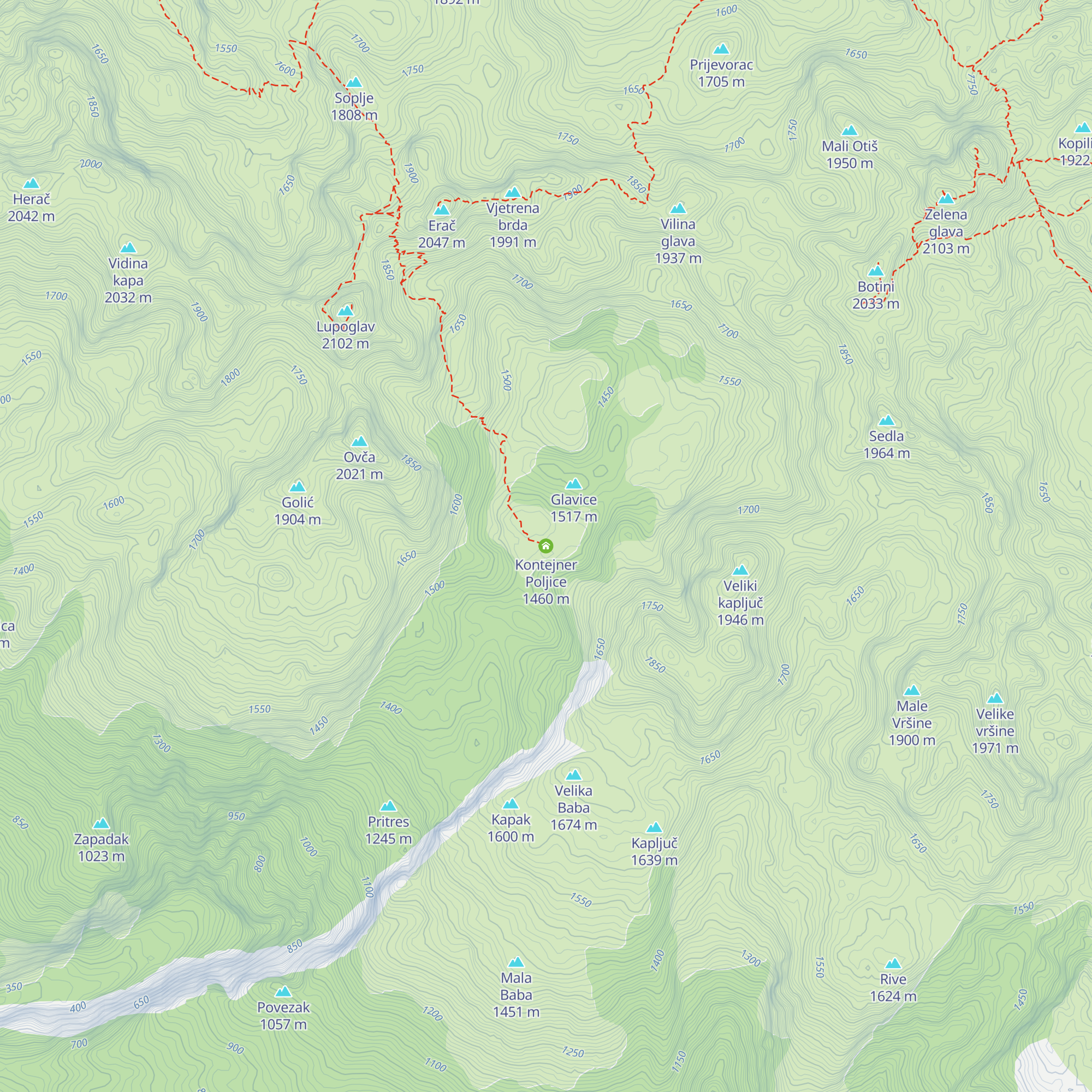 Kontejner Poljice map