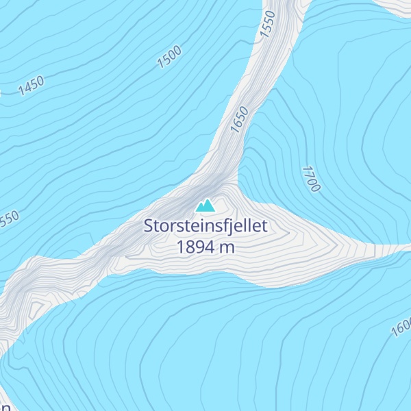 Map of Storsteinsfjellet