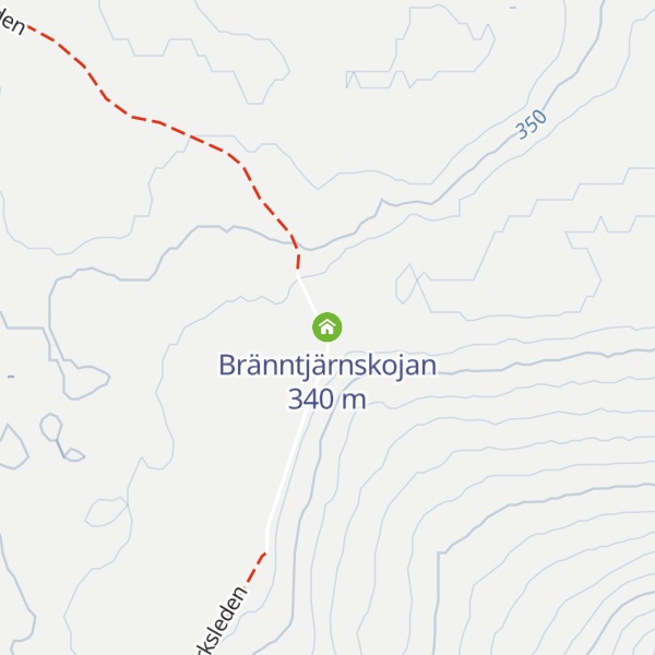 Map of Bränntjärnskojan