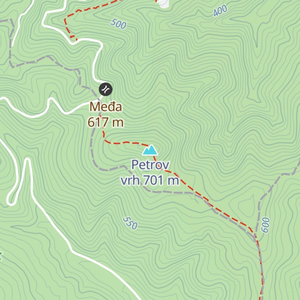 Map of Petrov vrh