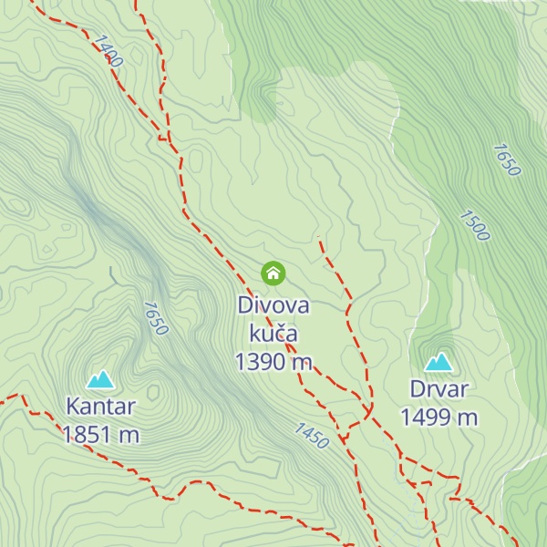 Map of Divova kuča