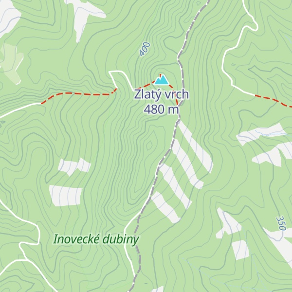 Map of Zlatý vrch - južný vrchol