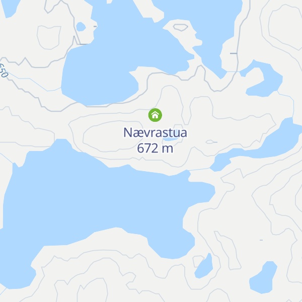 Map of Nævra gammelhytta