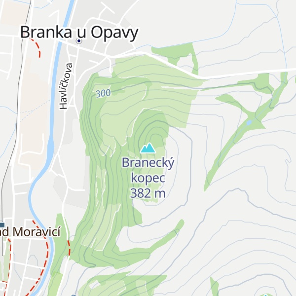 Map of Branecký kopec