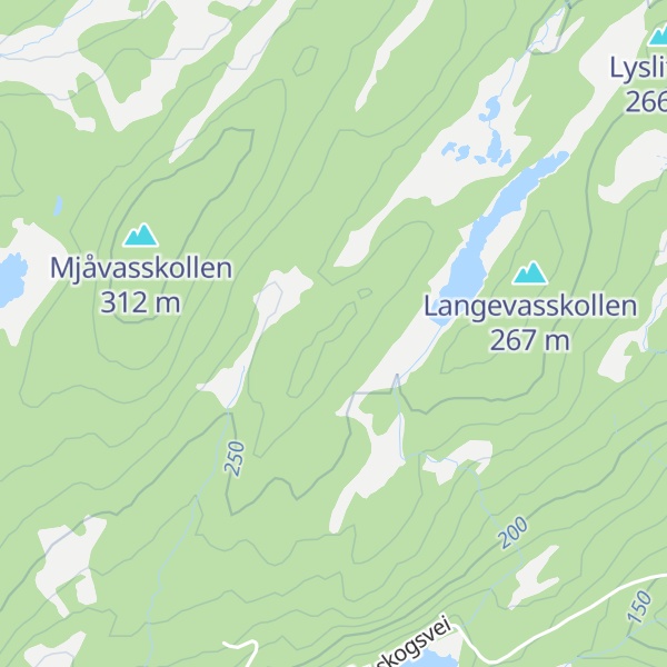 Map of Langevassmoen.