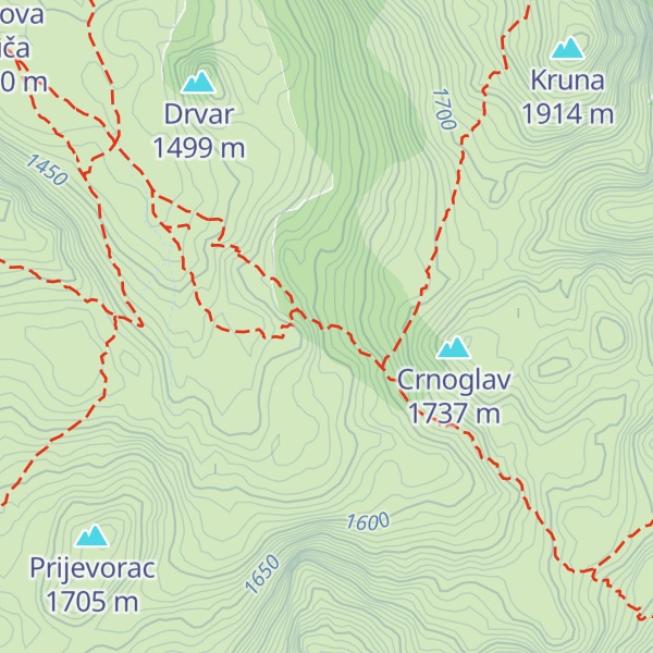 Map of Planinarska kuća Vrutak