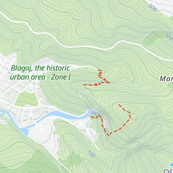 Map of Blagaj Fortress
