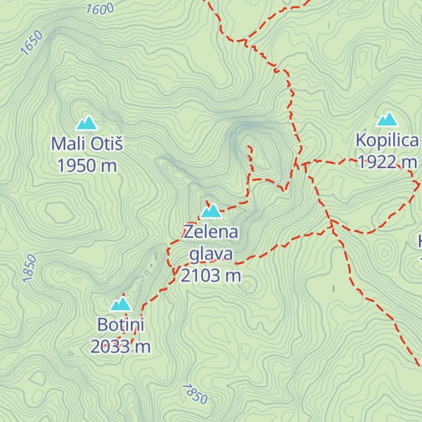 Map of Zelena glava