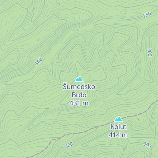 Map of Šumedsko Brdo