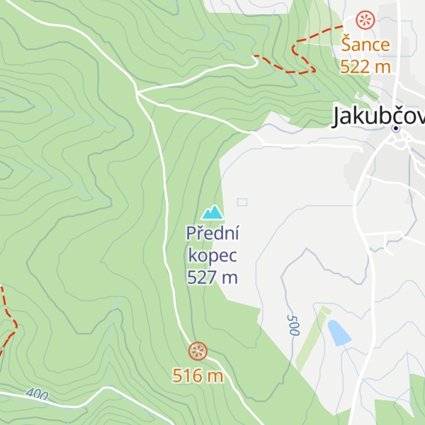 Map of Přední kopec