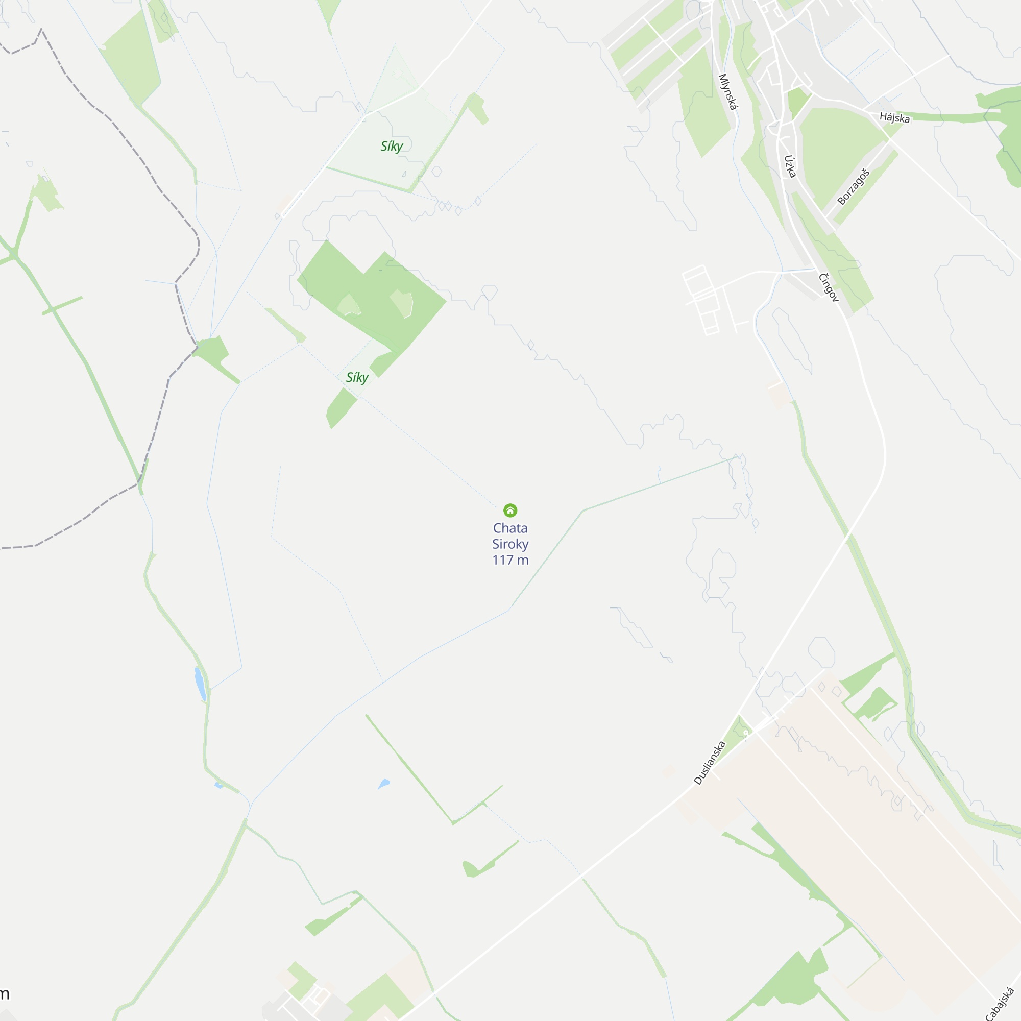 Chata Siroky map