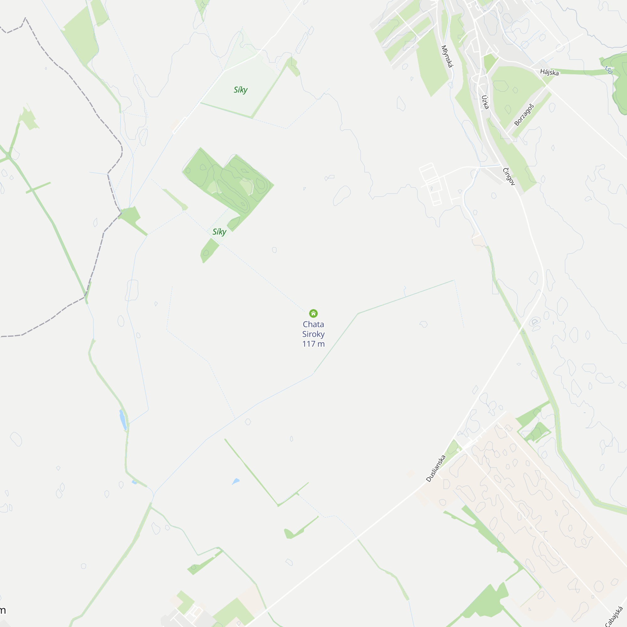 Chata Siroky map