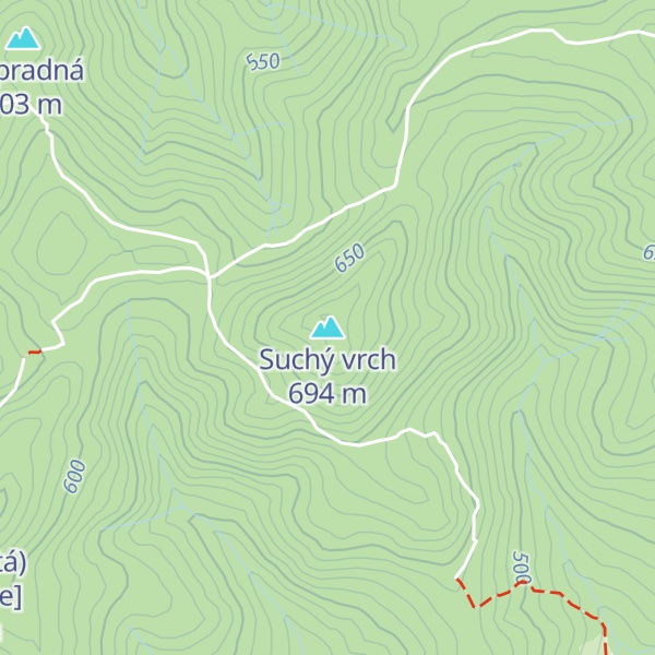 Map of Suchý vrch