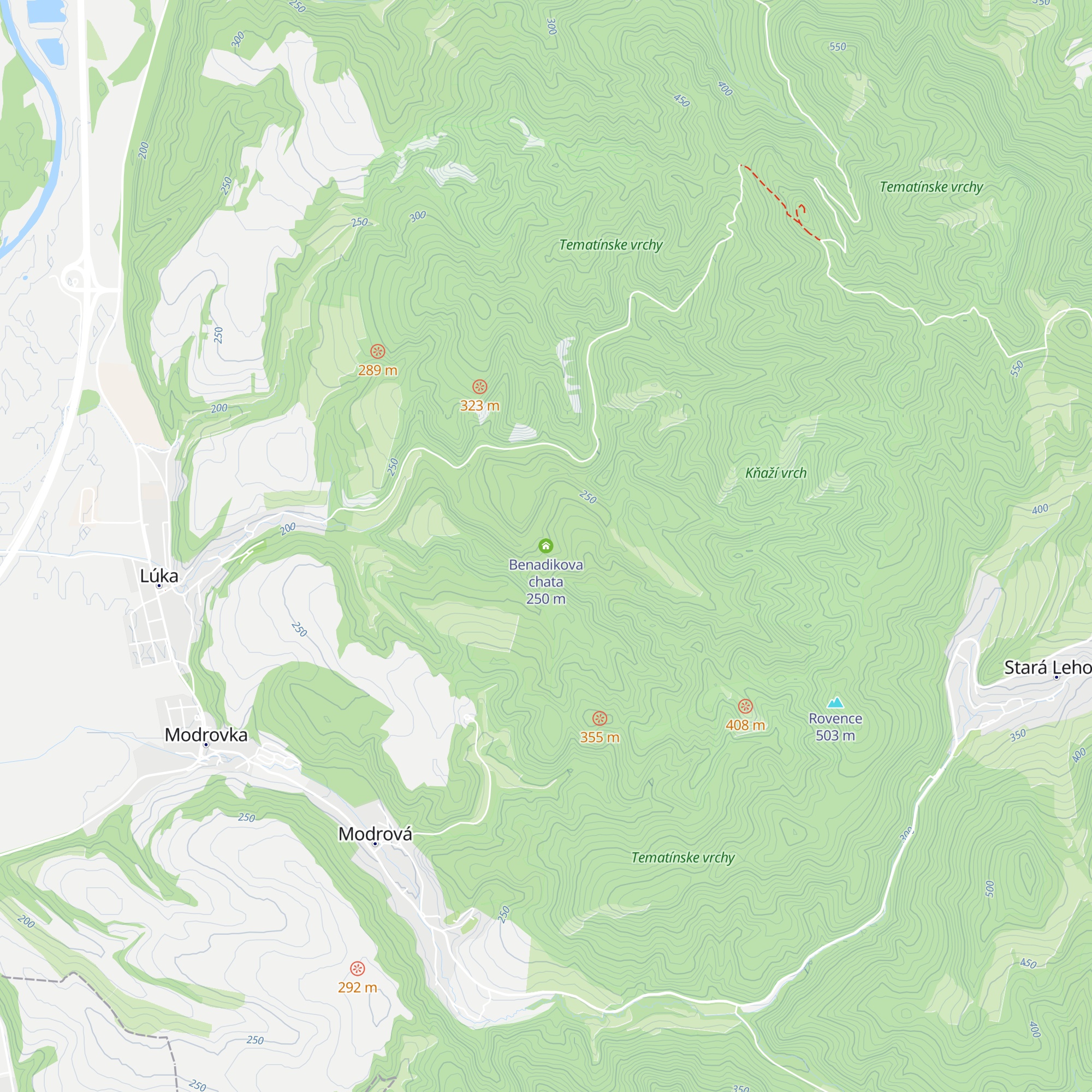 Benadikova chata map