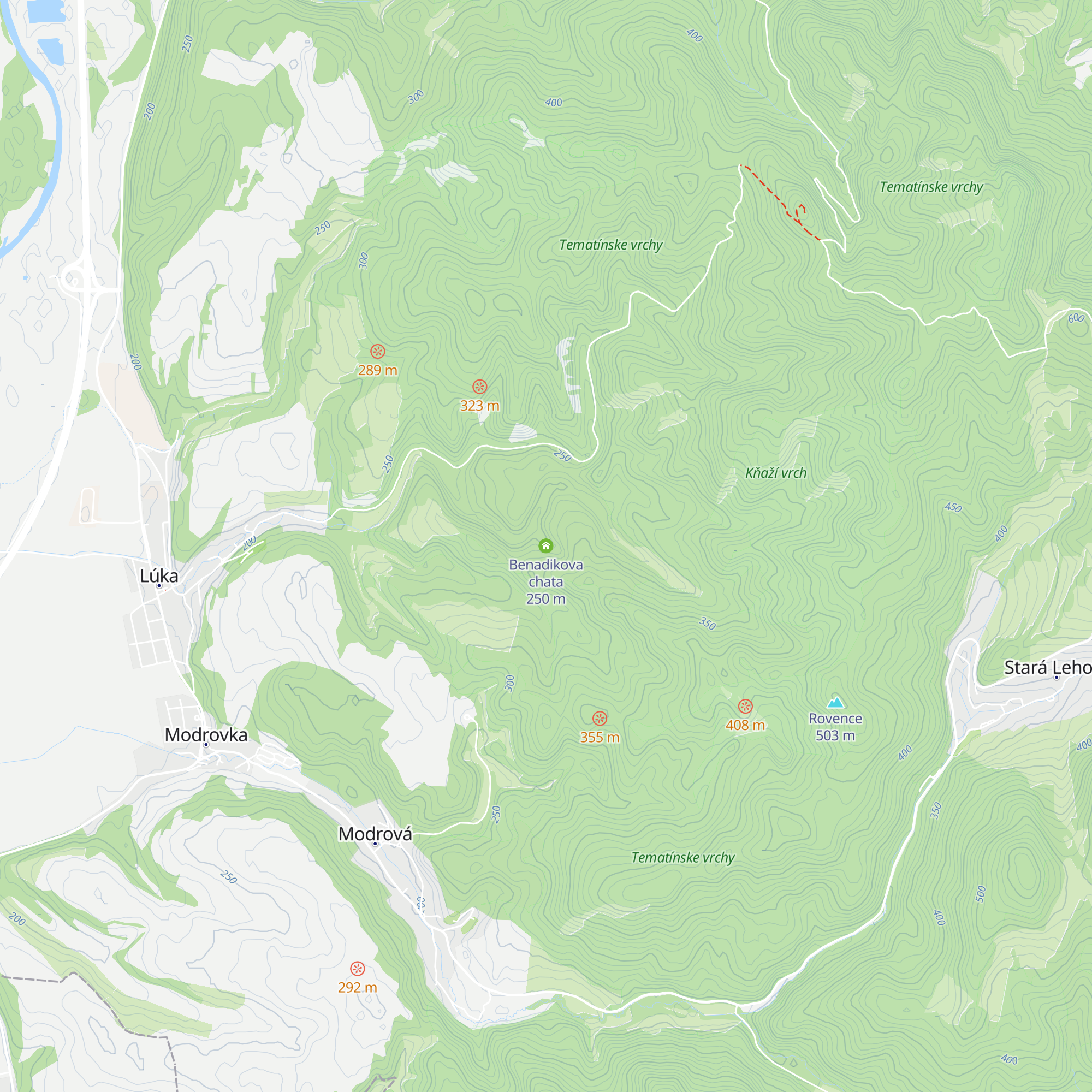 Benadikova chata map