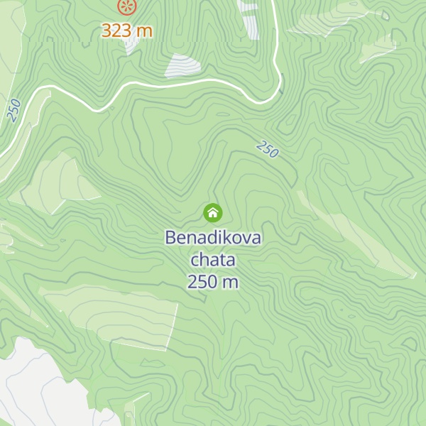 Map of Benadikova chata