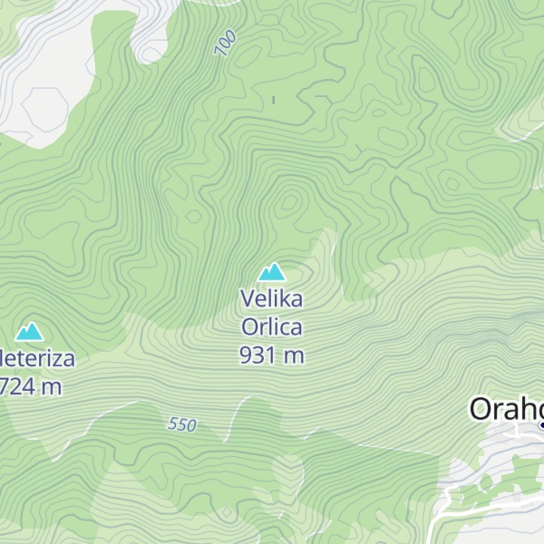 Map of Velika Orlica
