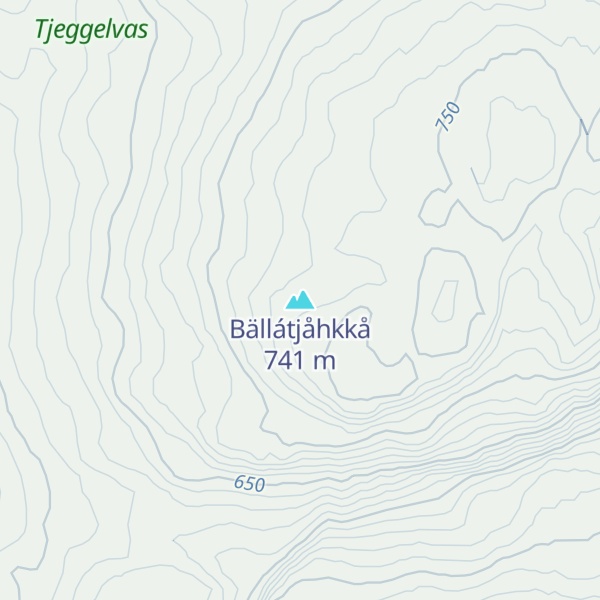 Map of Bällátjåhkkå