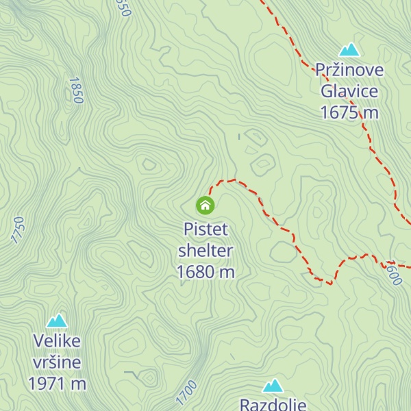 Map of Pistet shelter