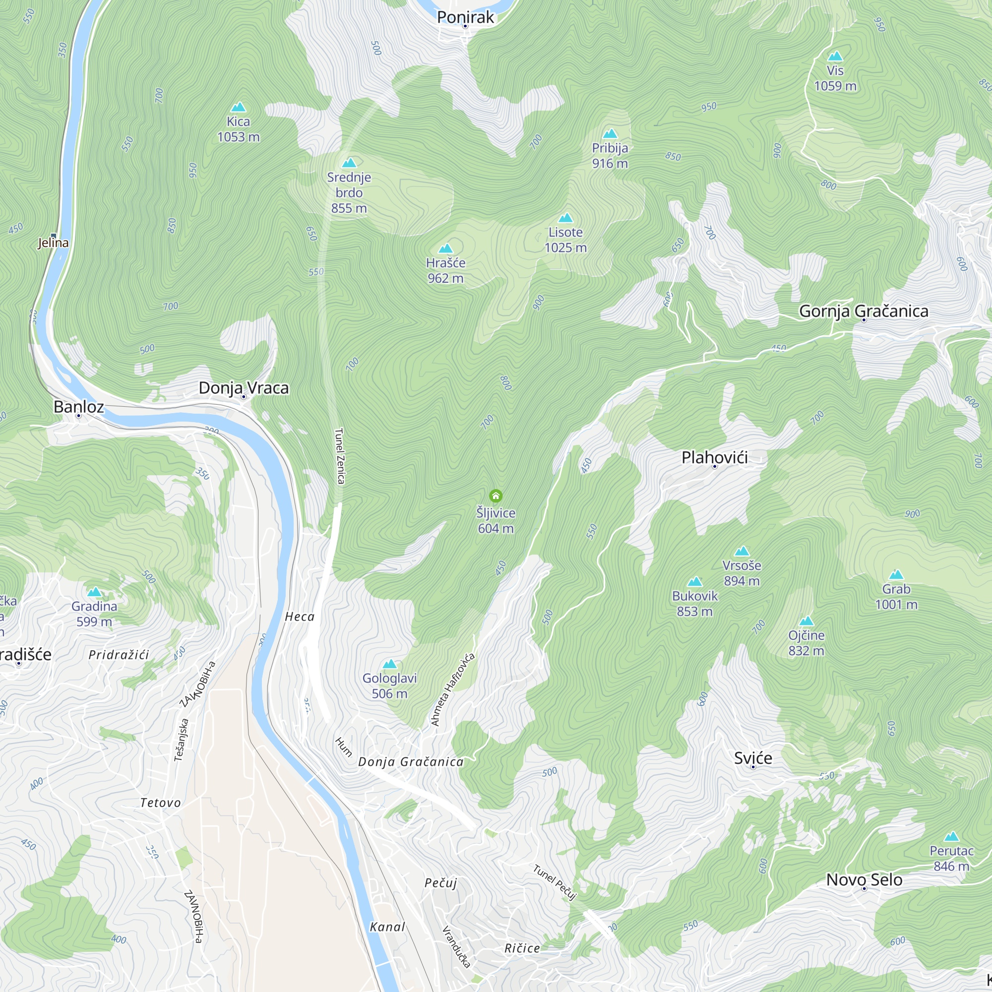 Šljivice map